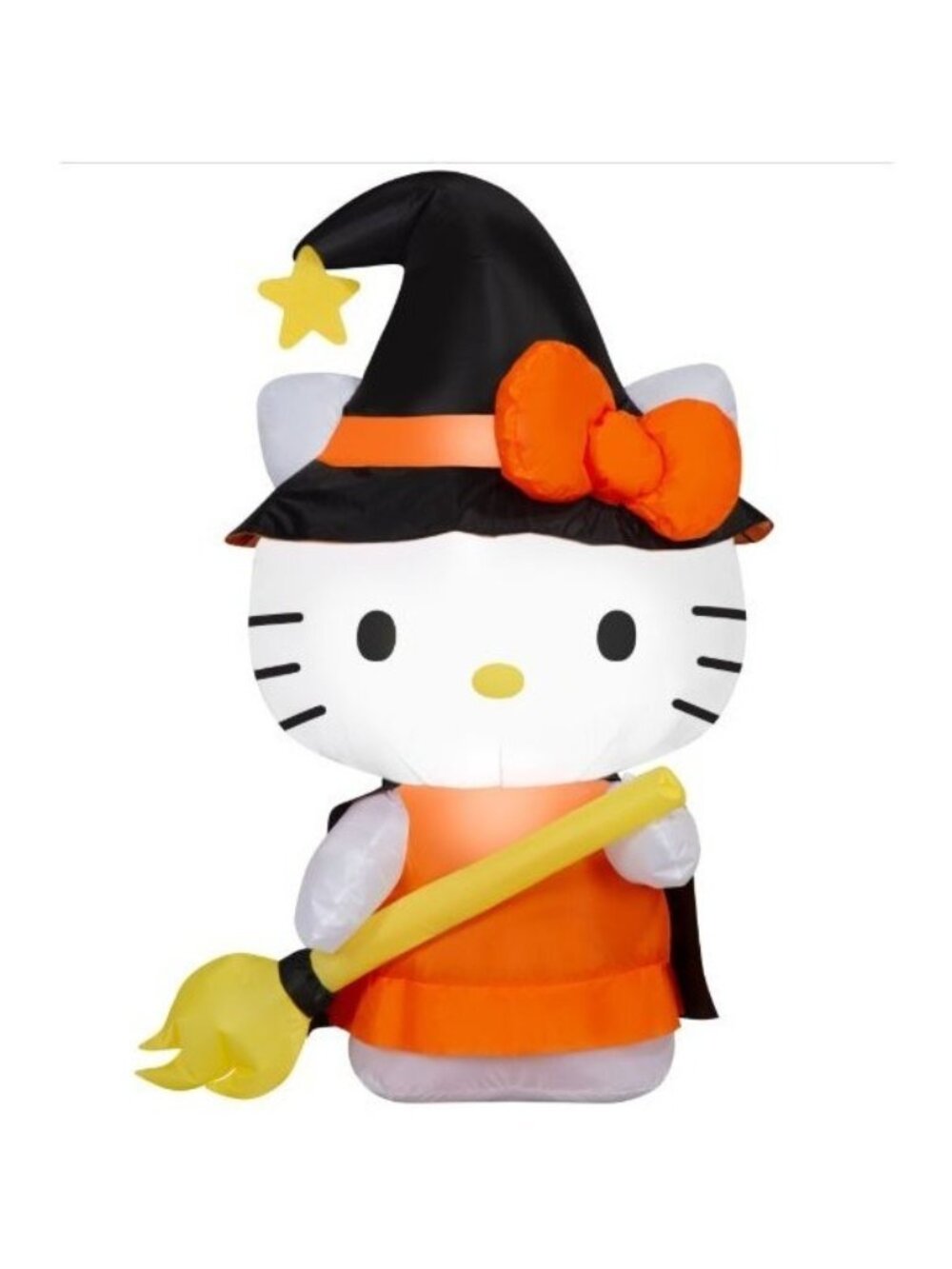 Hello Kitty Witch Inflatable Halloween Decoration 3.5 Ft